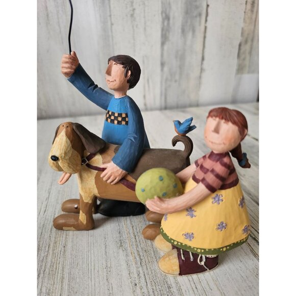 Williraye nothing but blue skies dog kids kite 7878 vintage statue figurine - Picture 8 of 10